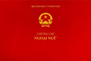 Bìa ngoài chứng chỉ ngoại ngữ